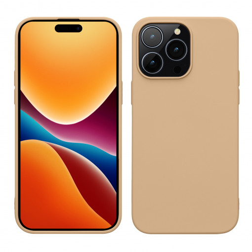 Husa Kwmobile pentru Apple iPhone 14 Pro Max, Silicon, Crem, 59082.154