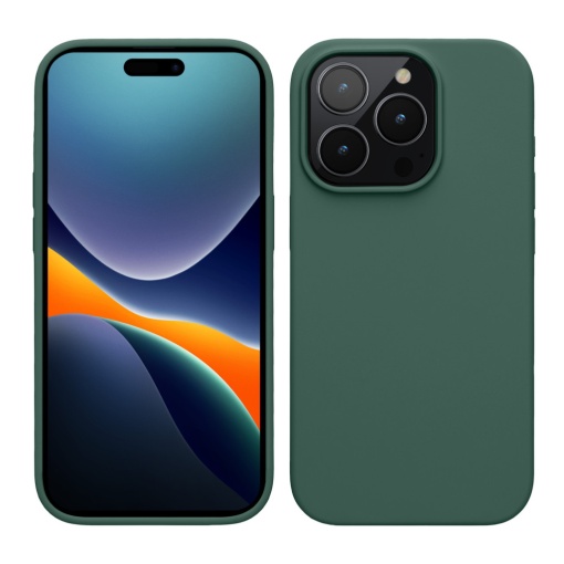 Husa Kwmobile pentru Apple iPhone 15 Pro Max, Verde, Silicon, 61956.166