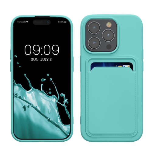 Husa Kwmobile pentru Apple iPhone 15 Pro, Verde deschis, Silicon, KWM000020EO009C