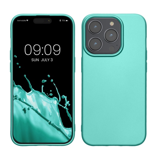 Husa Kwmobile pentru Apple iPhone 15 Pro, Verde, Silicon, KWM000022RY002C