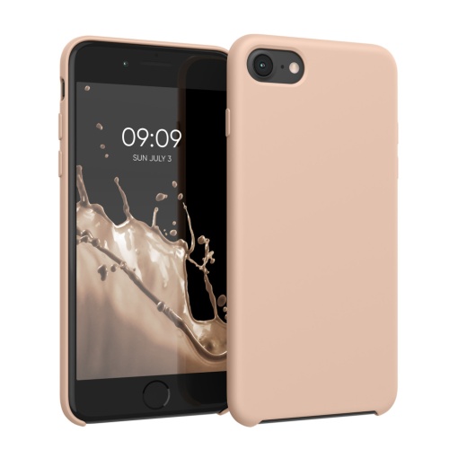 Husa Kwmobile pentru Apple iPhone SE (2022)/iPhone SE (2020)/iPhone 8, Roz deschis, Silicon, KWM0000085I141C