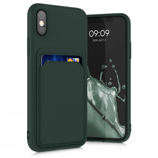 Husa Kwmobile pentru Apple iPhone X/iPhone XS, Silicon, Verde, 55119.80