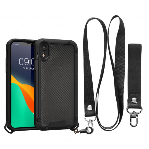 Husa Kwmobile pentru Apple iPhone XR, Silicon, Negru, 58291.01
