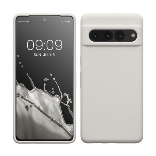 Husa kwmobile pentru Google Pixel 7 Pro, Silicon, Alb, 59452.48 - Img 1