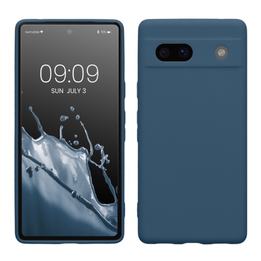 Husa Kwmobile pentru Google Pixel 7a, Albastru, Silicon, KWM000019YF044C