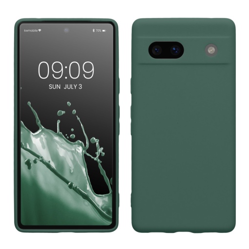 Husa Kwmobile pentru Google Pixel 7a, Verde, Silicon, KWM000019YF029C
