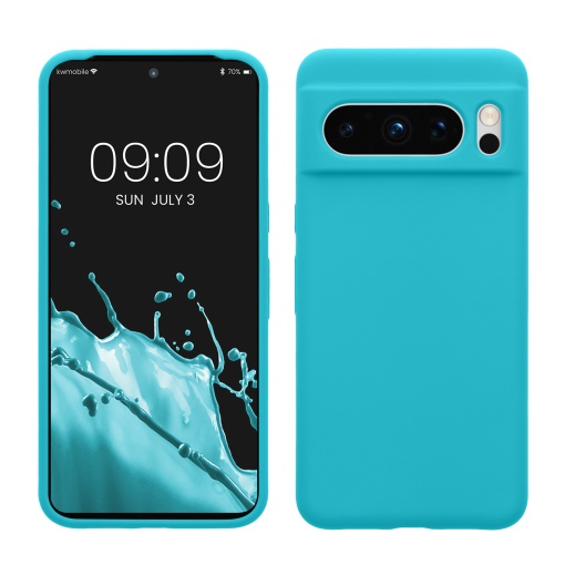 Husa Kwmobile pentru Google Pixel 8 Pro, Albastru deschis, Silicon, KWM0000208G047C - Img 1