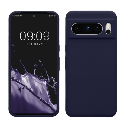 Husa Kwmobile pentru Google Pixel 8 Pro, Albastru inchis, Silicon, KWM0000208G044C - Img 1