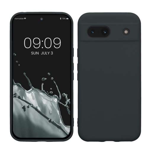 Husa Kwmobile pentru Google Pixel 8a, Albastru inchis, Silicon, KWM000020KU024C