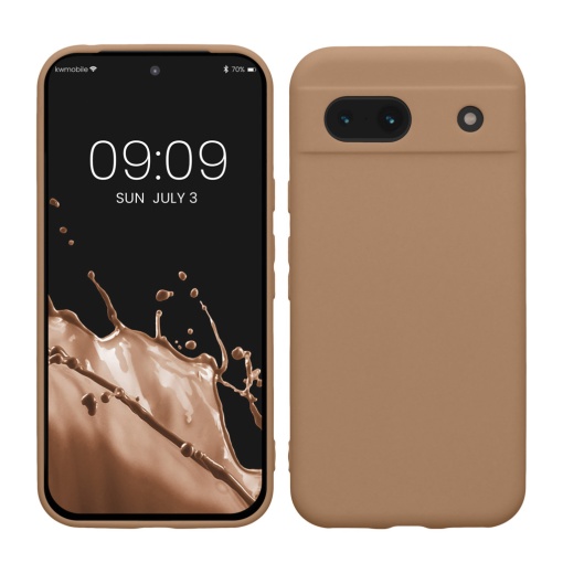 Husa Kwmobile pentru Google Pixel 8a, Crem, Silicon, KWM000020KU035C