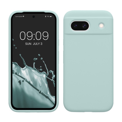 Husa Kwmobile pentru Google Pixel 8a, Verde deschis, Silicon, KWM000020KQ045C