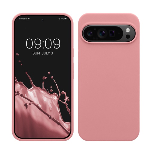 Husa Kwmobile pentru Google Pixel 9 Pro XL, Roz deschis, Silicon, KWM000020PV031C