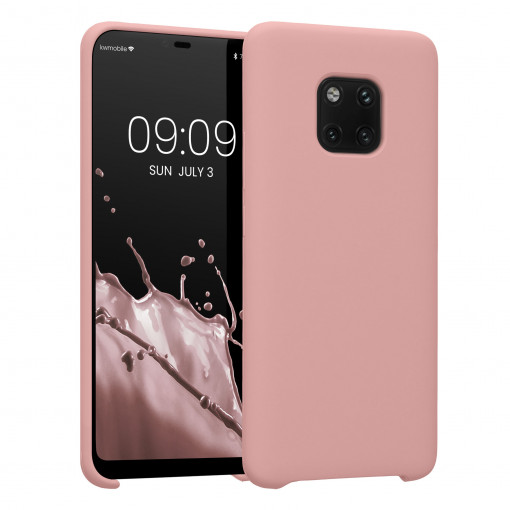 Husa Kwmobile pentru Huawei Mate 20 Pro, Silicon, Roz, 52287.193