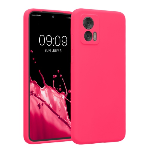 Husa Kwmobile pentru Motorola Edge 30 Neo, Roz, Silicon, 61043.77