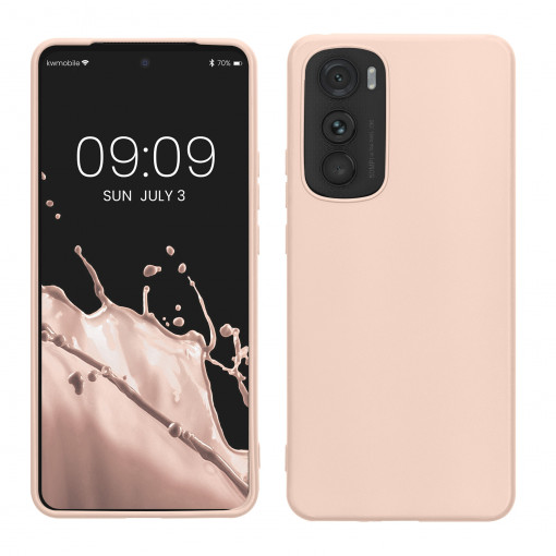 Husa kwmobile pentru Motorola Edge 30, Silicon, Roz, 59412.225