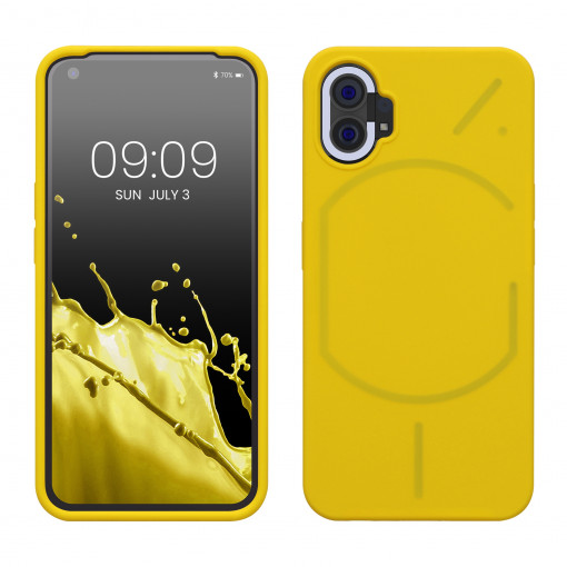 Husa kwmobile pentru Nothing Phone 1, Silicon, Galben, 59912.165