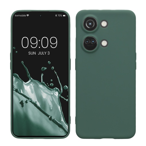 Husa Kwmobile pentru OnePlus Nord 3 5G, Verde, Silicon, 61767.166