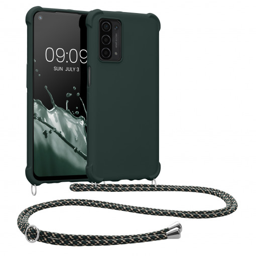 Husa Kwmobile pentru OPPO A74 5G/A54 5G, Silicon, Verde, 58012.169