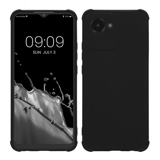 Husa kwmobile pentru Realme Narzo 50i Prime, Silicon, Negru, 59928.47