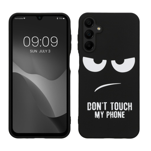Husa Kwmobile pentru Samsung Galaxy A15 5G, Negru/Alb, Silicon, KWM000021QA001C