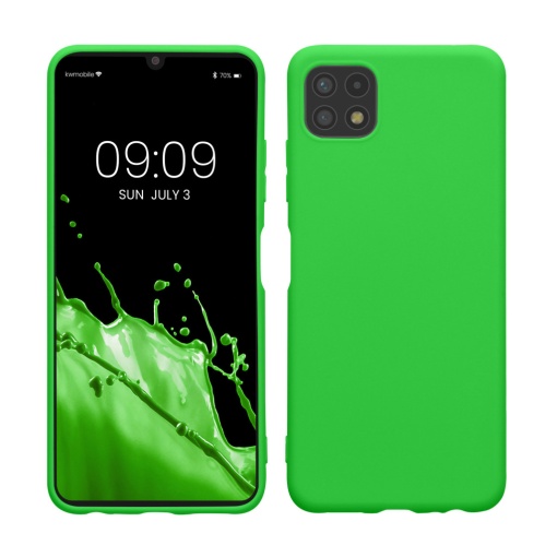 Husa Kwmobile pentru Samsung Galaxy A22 5G, Verde, Silicon, KWM0000138D043C