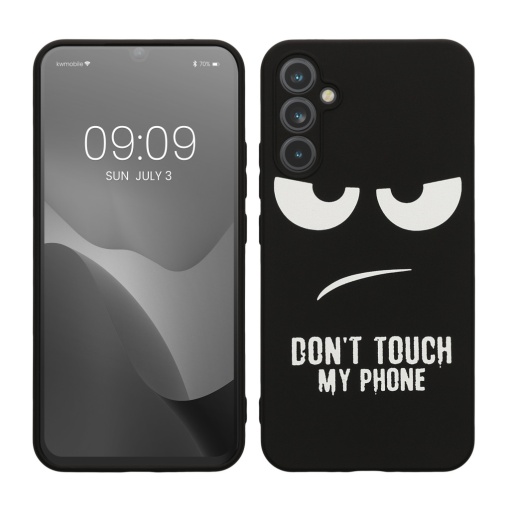 Husa Kwmobile pentru Samsung Galaxy A34 5G, Negru/Alb, Silicon, 61245.01