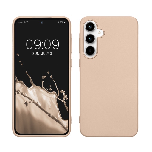 Husa Kwmobile pentru Samsung Galaxy A35, Auriu, Silicon, KWM000021PC005C - Img 1