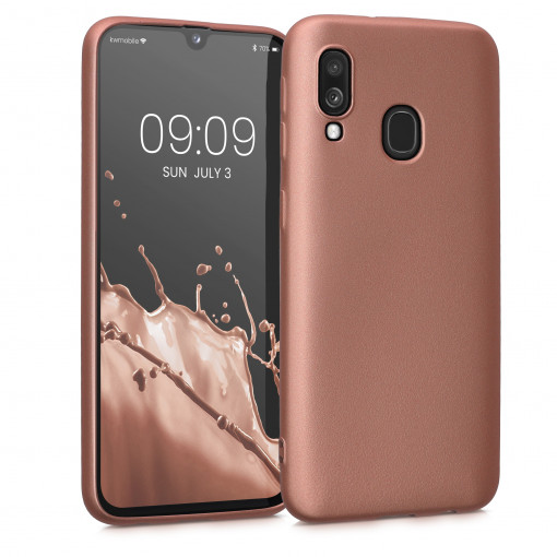 Husa Kwmobile pentru Samsung Galaxy A40, Silicon, Rose Gold, 48546.211
