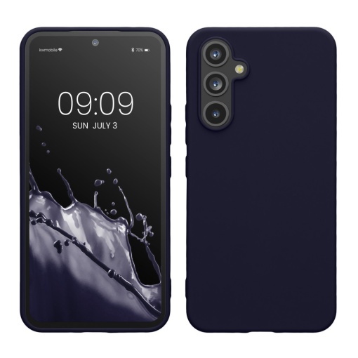 Husa Kwmobile pentru Samsung Galaxy A54 5G, Albastru inchis, Silicon, KWM000018FR039C