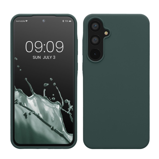 Husa Kwmobile pentru Samsung Galaxy A55 5G, Verde, Silicon, KWM000021ME029C