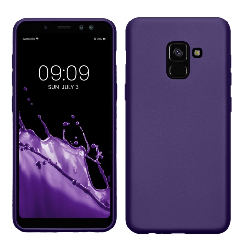 Husa Kwmobile pentru Samsung Galaxy A8 (2018), Albastru, Silicon, KWM0000093L015C