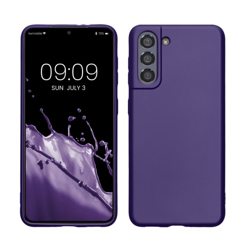 Husa Kwmobile pentru Samsung Galaxy S21, Albastru, Silicon, KWM000012BU018C