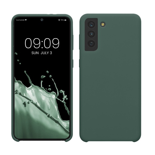 Husa Kwmobile pentru Samsung Galaxy S21 Plus, Verde, Silicon, 54066.166