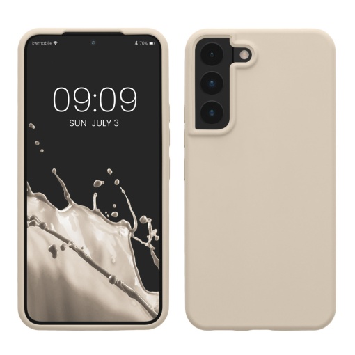 Husa Kwmobile pentru Samsung Galaxy S22, Crem, Silicon, KWM000014GR076C