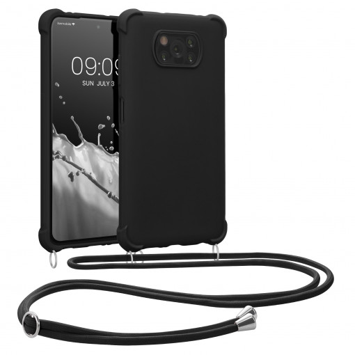 Husa Kwmobile pentru Xiaomi Poco X3 NFC/Poco X3 Pro, Silicon, Negru, 57396.01