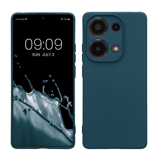 Husa Kwmobile pentru Xiaomi Redmi Note 13 Pro, Albastru, Silicon, KWM000020NZ004C