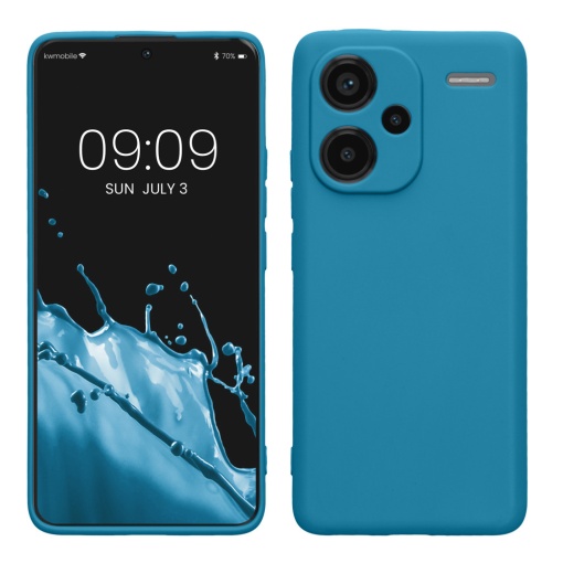 Husa Kwmobile pentru Xiaomi Redmi Note 13 Pro Plus 5G, Albastru, Silicon, KWM000020OF005C