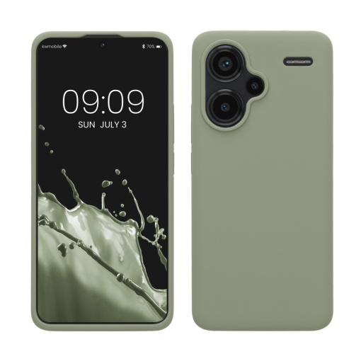 Husa Kwmobile pentru Xiaomi Redmi Note 13 Pro Plus 5G, Verde deschis, Silicon, KWM000020KH009C