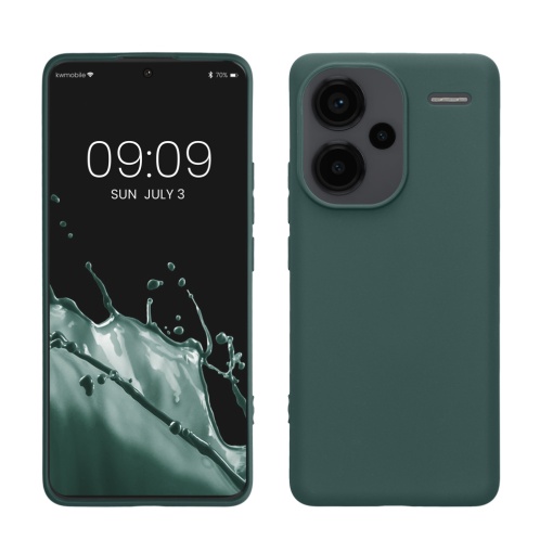 Husa Kwmobile pentru Xiaomi Redmi Note 13 Pro Plus 5G, Verde, Silicon, KWM000020KI009C