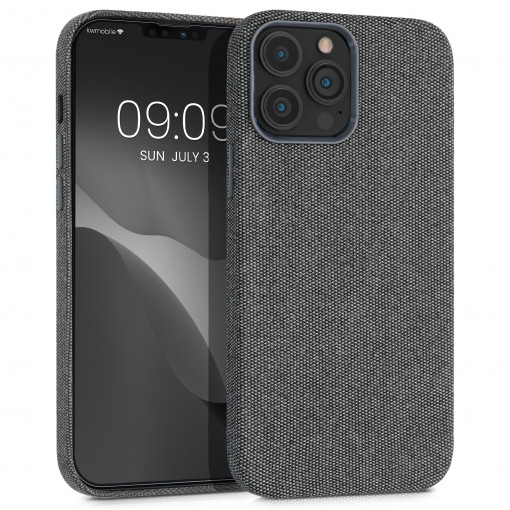 Husa pentru Apple iPhone 13 Pro Max, Textil, Gri, 56773.22, kwmobile