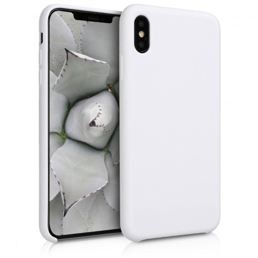 Husa pentru Apple iPhone XS Max, Silicon, Alb, 45909.48