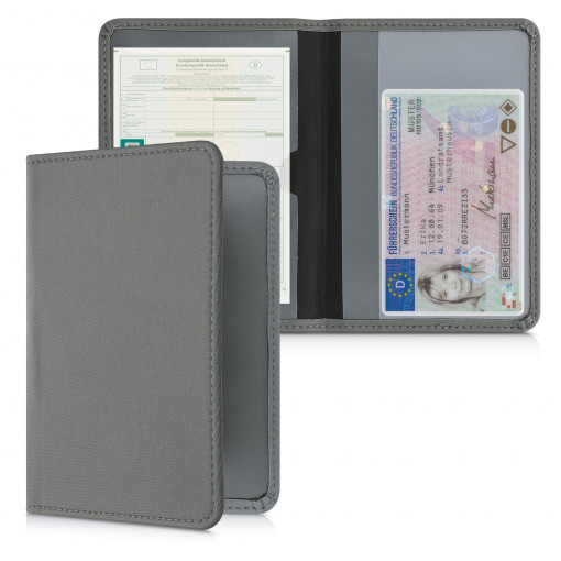 Husa pentru documente auto, Kwmobile, Gri, Neopren, 55381.155 - Img 1
