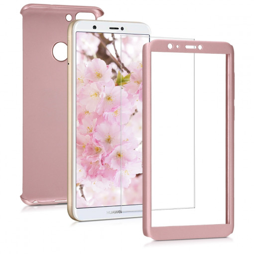 Husa pentru Huawei P Smart / Enjoy 7s, Policarbonat, Rose Gold, 45559.31
