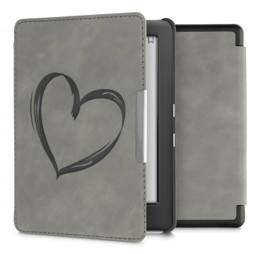 Husa pentru Kobo Glo HD / Touch 2.0, Piele ecologica, Gri, kwmobile, 56870.01