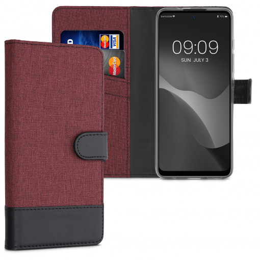 Husa pentru Motorola Moto G60s, Textil, Rosu, 56242.20, kwmobile