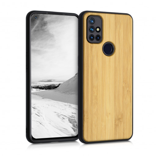 Husa pentru OnePlus Nord N10 5G, Lemn, Maro, 54717.24