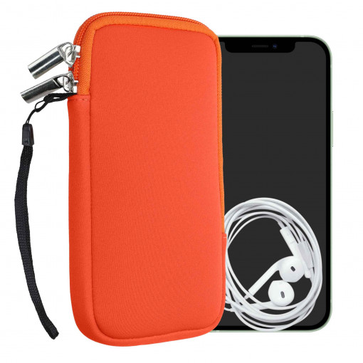 Husa Universala pentru telefon XL - 6,8 inch, Neopren, Portocaliu, 46188.4.29, kwmobile