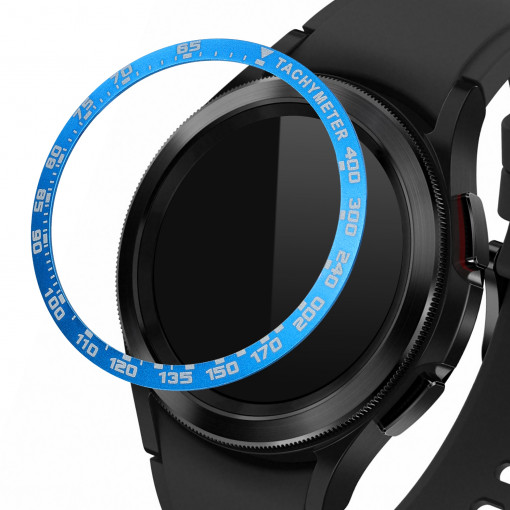 Rama cadran pentru Samsung Galaxy Watch 4 Classic (46mm), Kwmobile, Albastru, Aluminiu, 56179.03