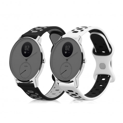 Set 2 curele pentru Withings Steel HR/Nokia Steel, Kwmobile, Multicolor, Silicon, 58992.01
