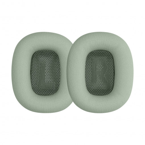 Set 2 Perne de urechi pentru casti Apple AirPods Max, Kwmobile, Verde, Piele ecologica, 55895.07